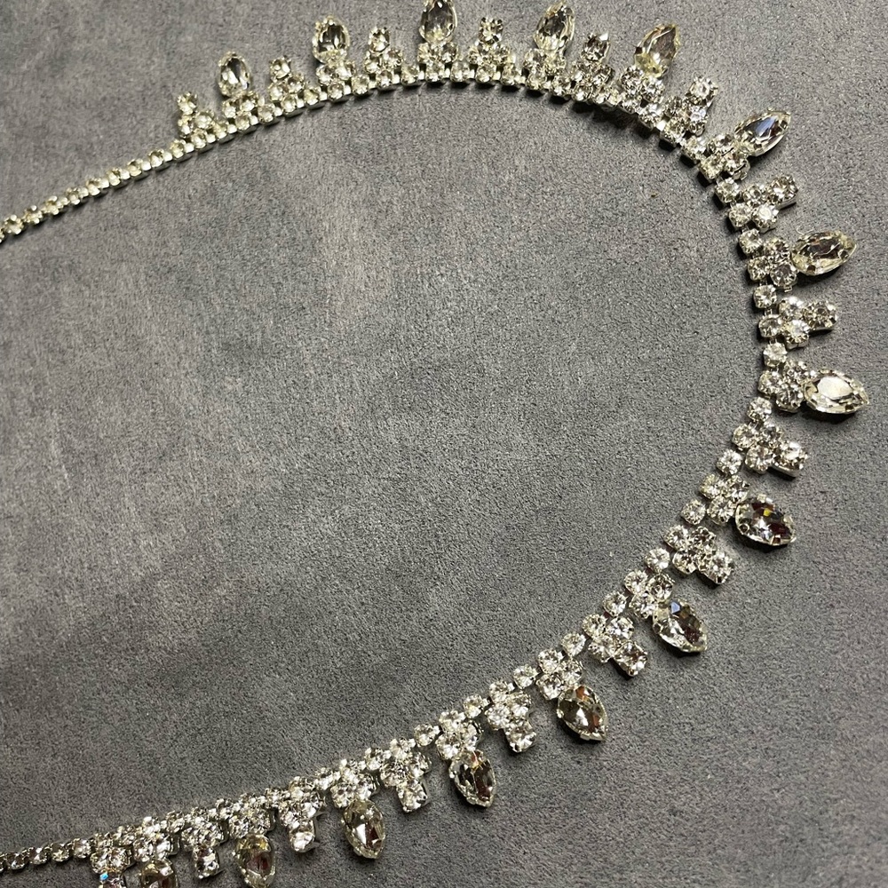 Beautiful silver costume jewelry necklace